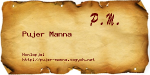 Pujer Manna névjegykártya